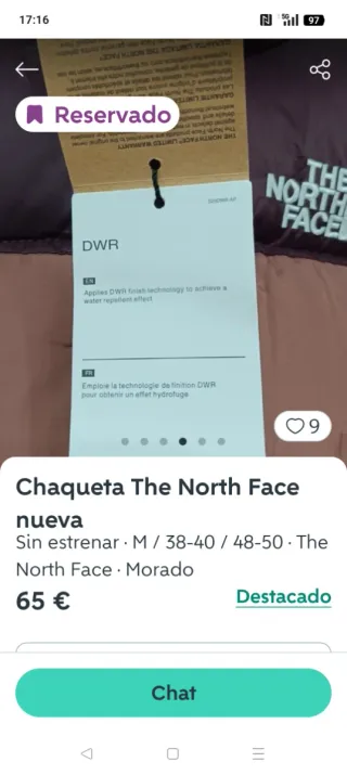 Chaqueta The North Face 700 Negra Hombre