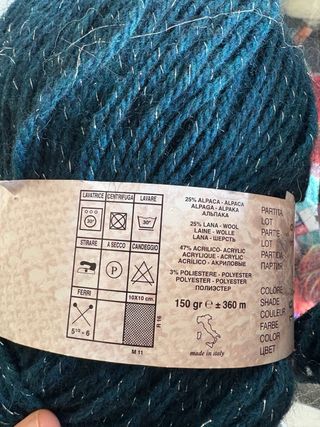 2 gomitoli lana glitterati 150g