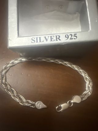 Pulsera Plata 925 Trenzada