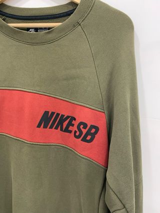 Sudadera Nike SB verde y roja hombre