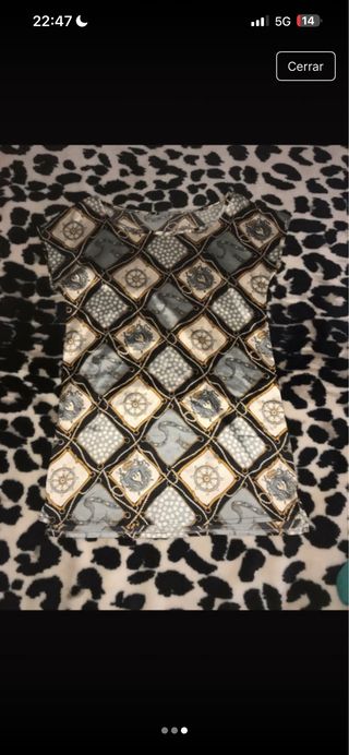 Vestido raso estampado marinero