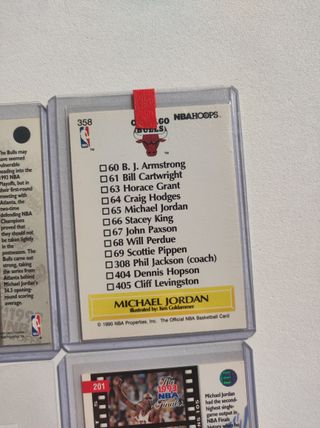 Lote 4 Tarjetas Baloncesto: Jordan y Wemby