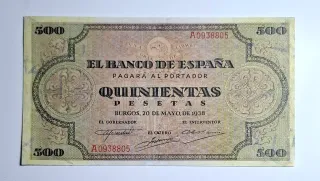 500 Pesetas 1938 Serie A093