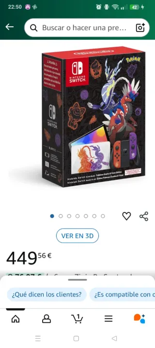 Nintendo Switch OLED Edizione Pokémon Scarlatto