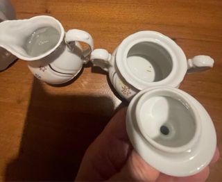 Set Lattiera Zuccheriera Teiera Porcellana