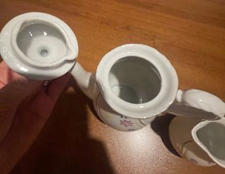 Set Lattiera Zuccheriera Teiera Porcellana