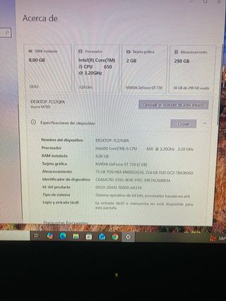 Ordenador Acer Aspire Intel Core i5