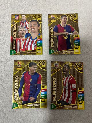 Lote 4 cromos Balón de Oro Adrenalyn 24/25