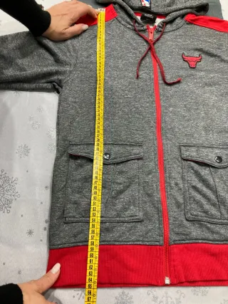 Felpa Adidas NBA Chicago Bulls Grigia Rossa