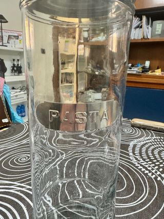 Porta pasta in vetro e metallo