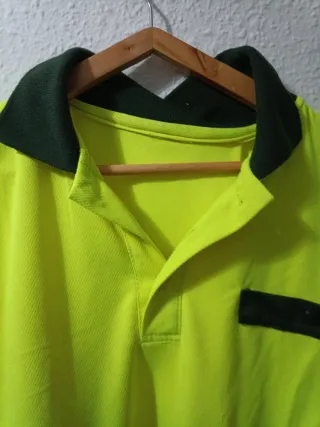 Polo Trabajo Reflectante Amarillo y Negro