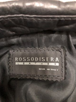 Giacca in pelle rossa taglia M