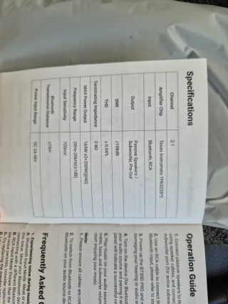 Fosi Audio BT30D 2.1 Amplificador Bluetooth