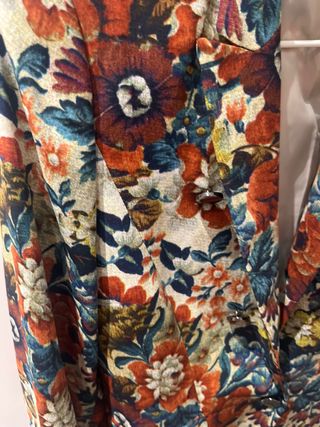 Blazer Mango Estampado Flores Talla S