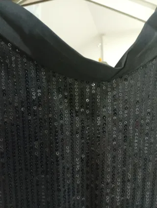 Vestido negro lentejuelas talla XXL