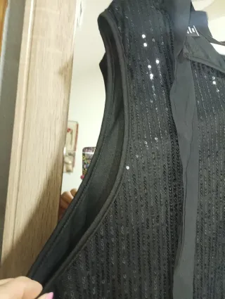 Vestido negro lentejuelas talla XXL