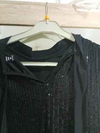 Vestido negro lentejuelas talla XXL