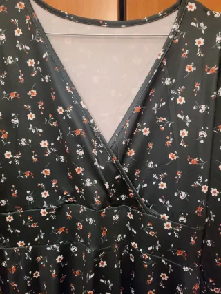 Vestito donna fantasia floreale verde