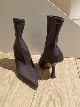 Botín Zara Tacón Gris