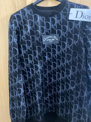 Sudadera Dior Monogram Negra Gris