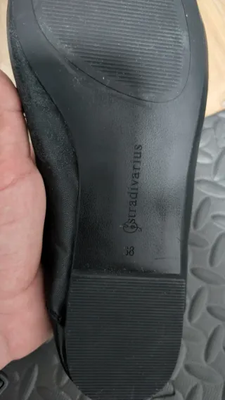 Manoletinas Stradivarius Negro Talla 38