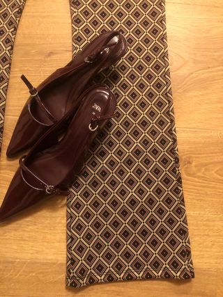 Pantaloni donna fantasia geometrica