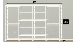 Struttura armadio metallo bianco