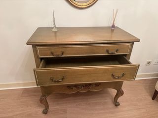 Cómoda Luis XV Madera Maciza Dorada