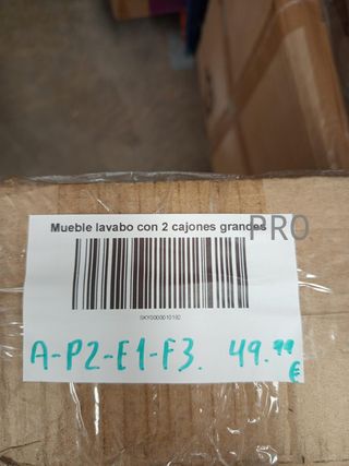 Mobile lavabo con 2 grandi cassetti