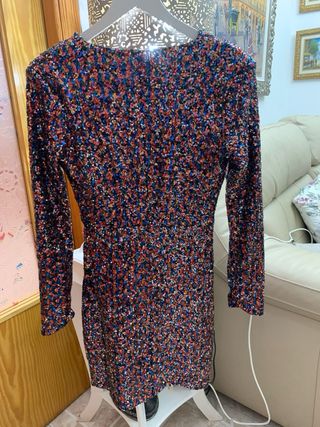 Vestido lentejuelas Sfera fiesta talla L