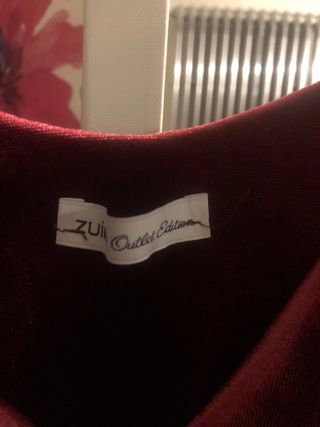 Tuta elegante velluto rosso sera