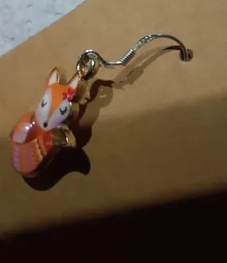 Pendientes plata de ley Zorro Bisutería asimétrico