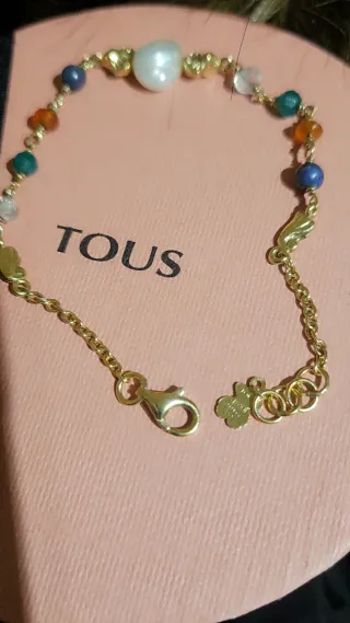 *Pulsera Tous Oro Multicolor Perla