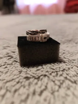 Anillos Plata Trenzados con Circonitas para pareja