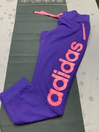 Pantaloni tuta Adidas viola e fucsia