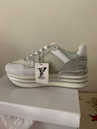 Scarpe Martin Pescador donna silver/bianche