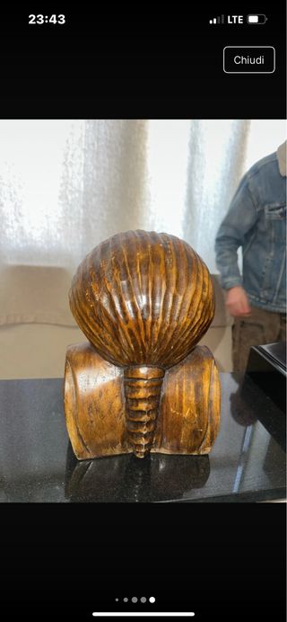 Statua Faraone Egiziano Legno