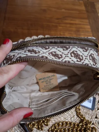 Borsa Guess monogram beige e marrone