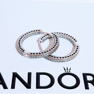 Pendientes Pandora Aro Corazones  Circonitas plata