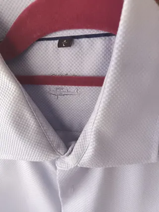 Camisa de vestir azul hombre, toda de la L menos 1