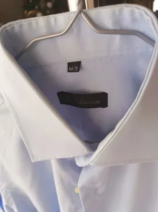 Camisa de vestir azul hombre, toda de la L menos 1
