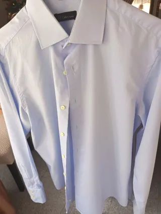 Camisa de vestir azul hombre, toda de la L menos 1
