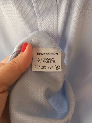 Camisa de vestir azul hombre, toda de la L menos 1
