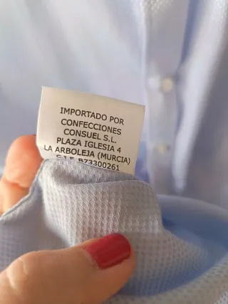 Camisa de vestir azul hombre, toda de la L menos 1