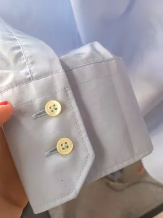 Camisa de vestir azul hombre, toda de la L menos 1