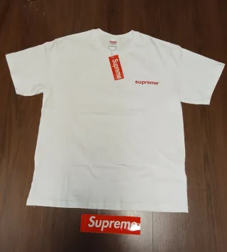 Camiseta Supreme Talla L Oversize Blanca