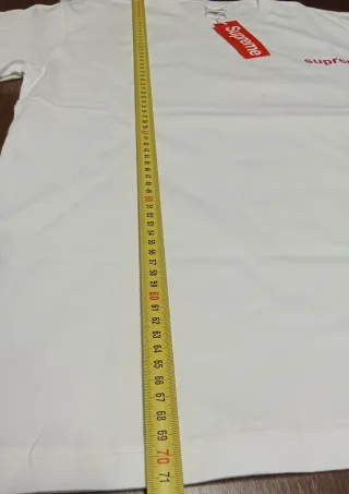 Camiseta Supreme Talla L Oversize Blanca