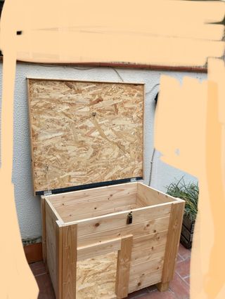 Caseta de madera para perro MILOU con tela asfálti