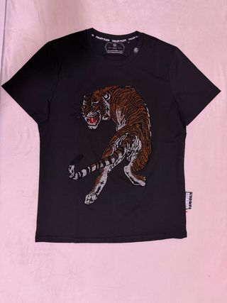 T-shirt Philipp Plein Tigre con Strass