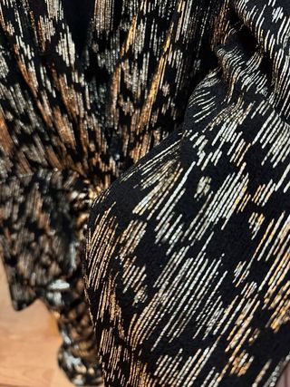 Vestido fiesta IRIS & INK negro y dorado T40